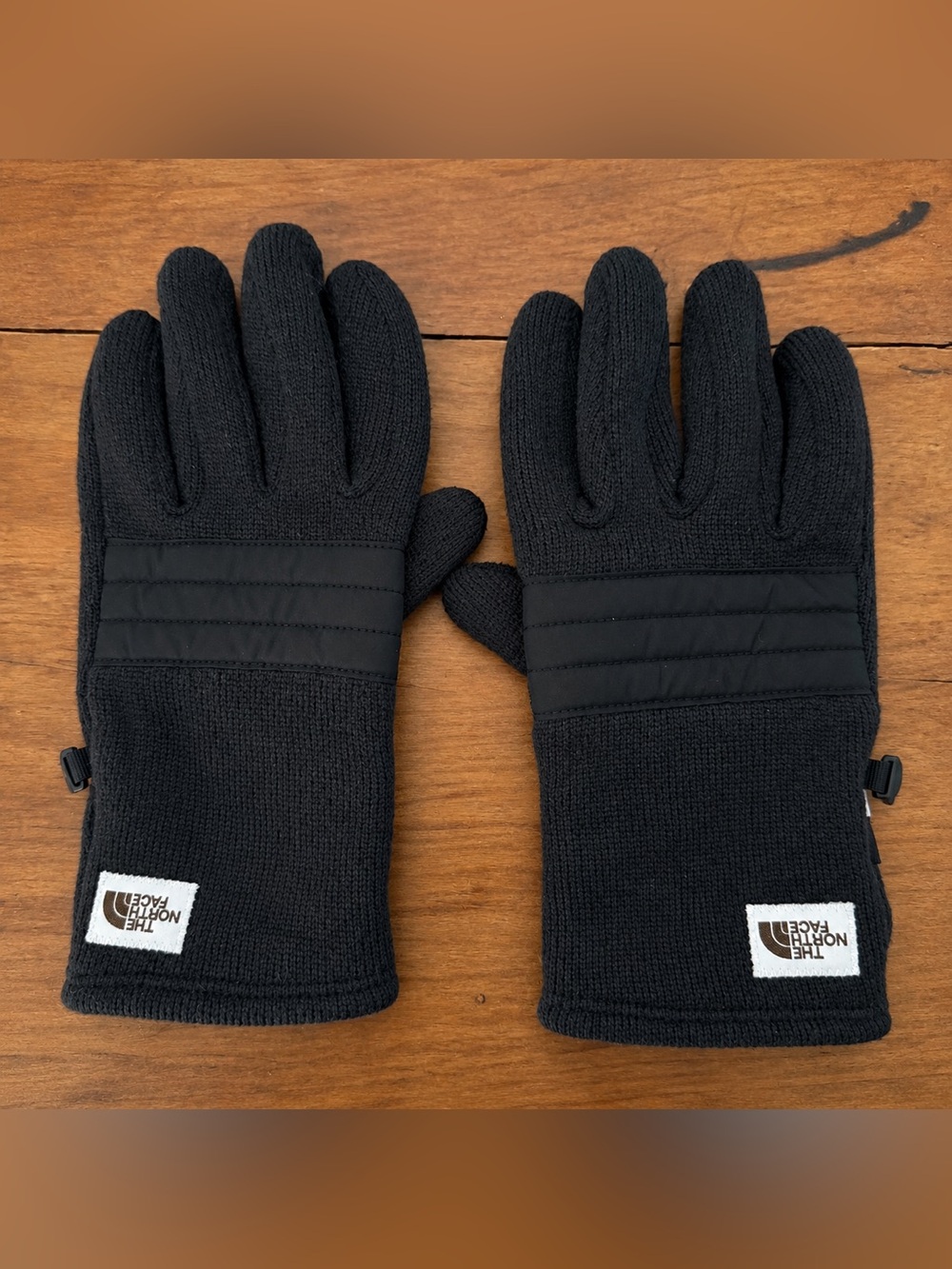 The North Face Knit Winter Gloves Black Fleece Insulated Men’s Size Large